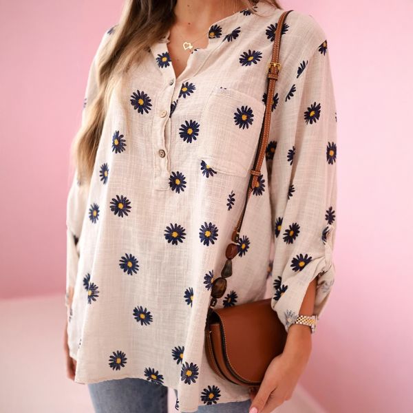 Melinda paita puuvillapellavaa beige-3