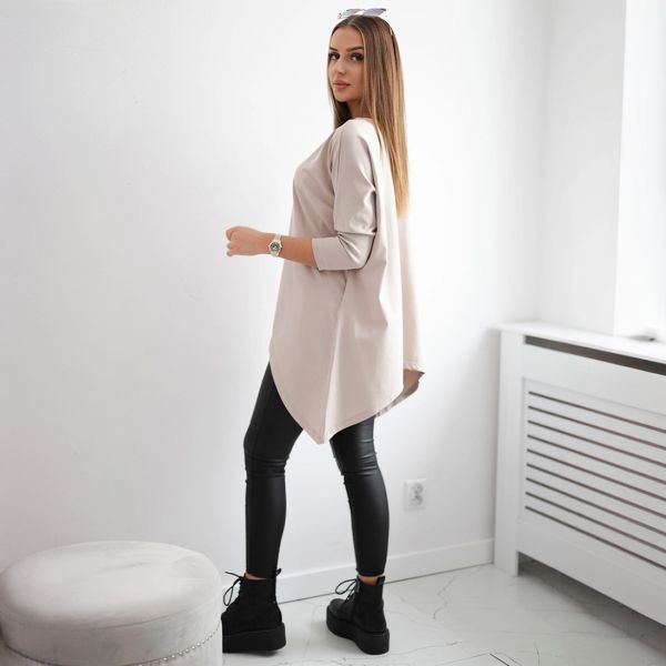 Kesi Ida epäsymmetrinen tunika vaalea beige-3