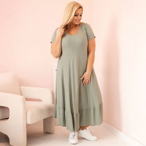 Mimosa Plus viskoosimekko khaki vaalea