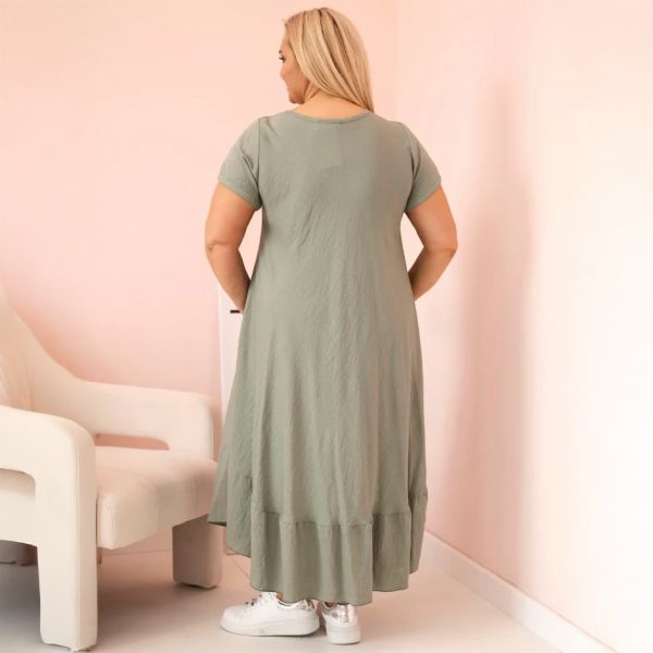 Mimosa Plus viskoosimekko khaki vaalea-3