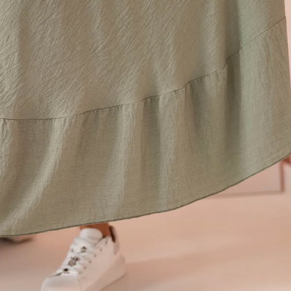 Mimosa Plus viskoosimekko khaki vaalea-4