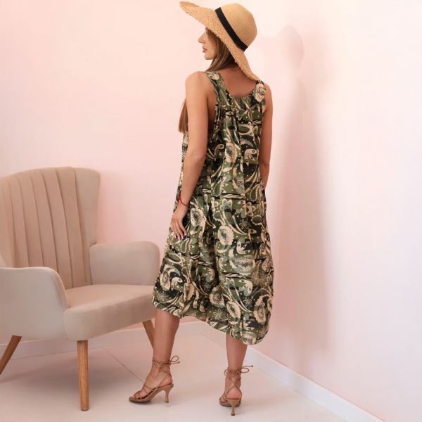 Tiziana kuvioitu taskumekko khaki-3