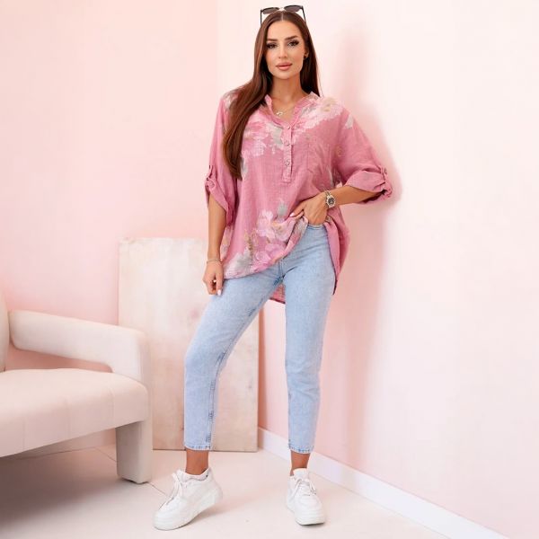 Elyna puuvillapaita vanha roosa-2