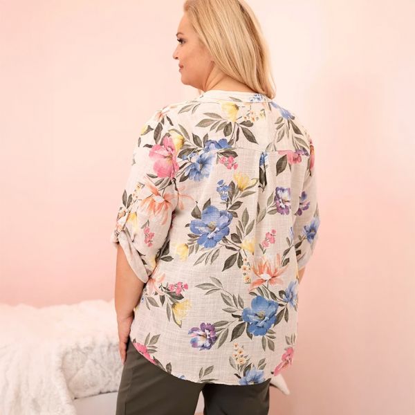Molly Plus puuvillapaita beige-4