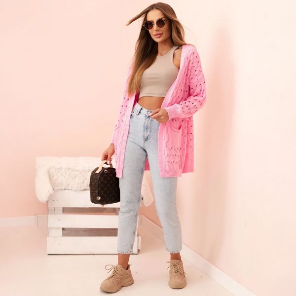 Erika neuletakki baby pink