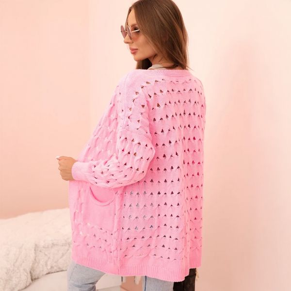 Erika neuletakki baby pink-2