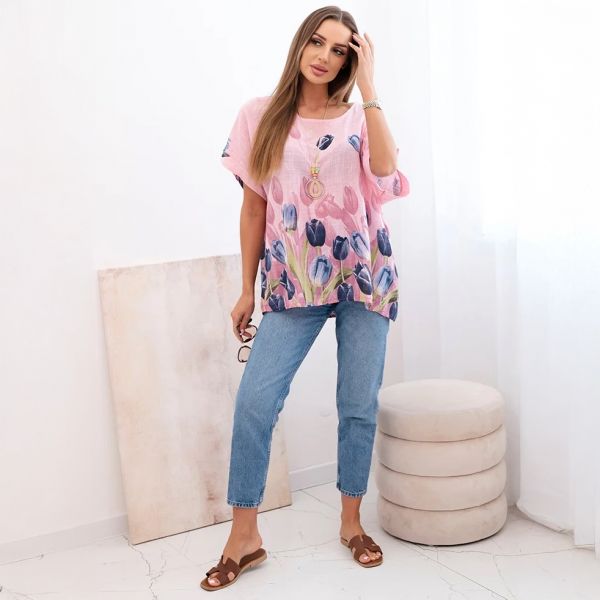 Tamra paita puuvillapellavaa baby pink-4