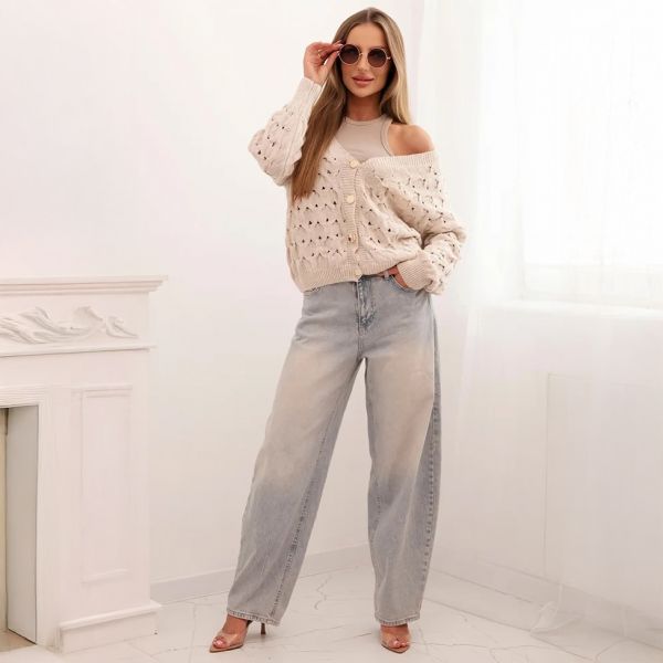 Cindy neuletakki beige-2