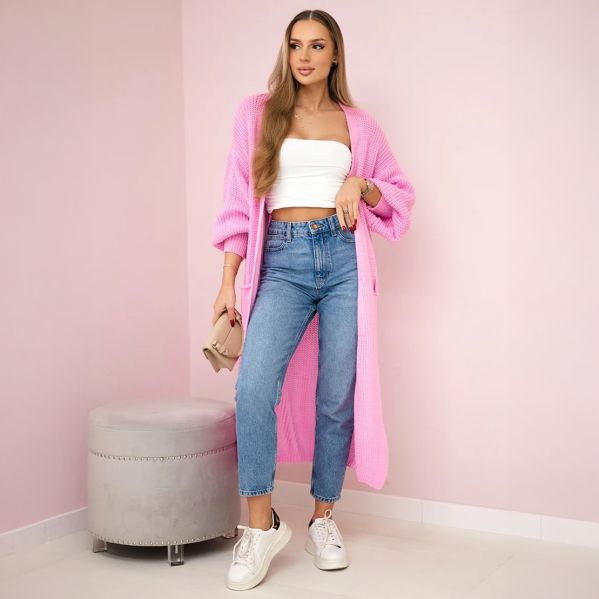 Kesi Xena neuletakki taskuilla baby pink