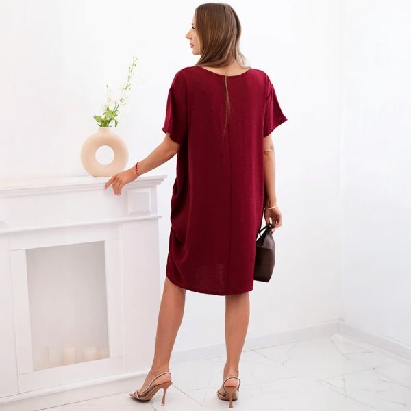 Kesi Bonita taskumekko korulla burgundi-4