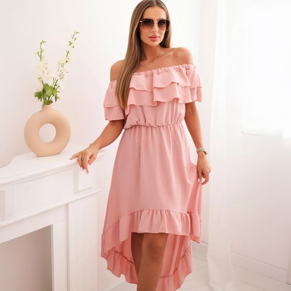 Cecile Off Shoulder mekko roosa-2