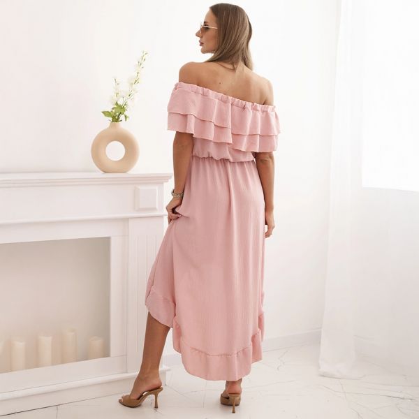 Cecile Off Shoulder mekko roosa-3