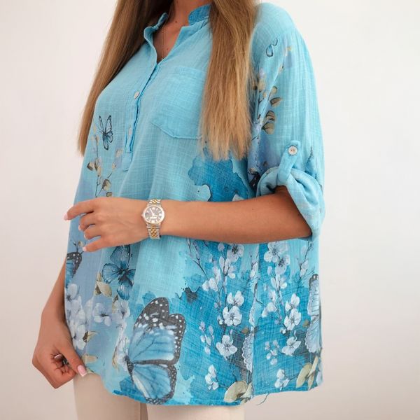 Wera puuvillapaita turkoosi-4