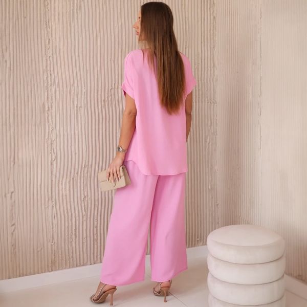 Kesi Alina paita ja housut - setti baby pink-2