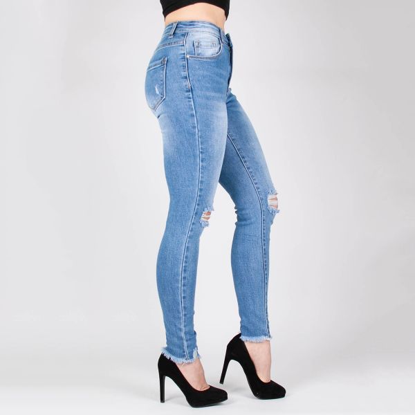 Miss Bon skinny stretchfarkut sininen-6