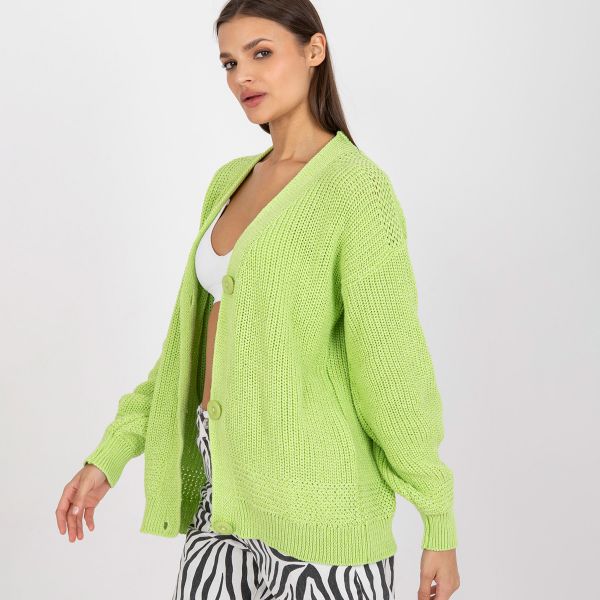 Rue Paris Bloom neuletakki lime-3