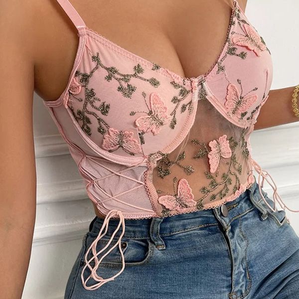 Kuvioitu bralette roosa-1