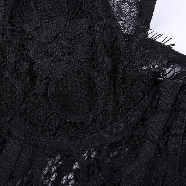 Michel Lace body musta-7