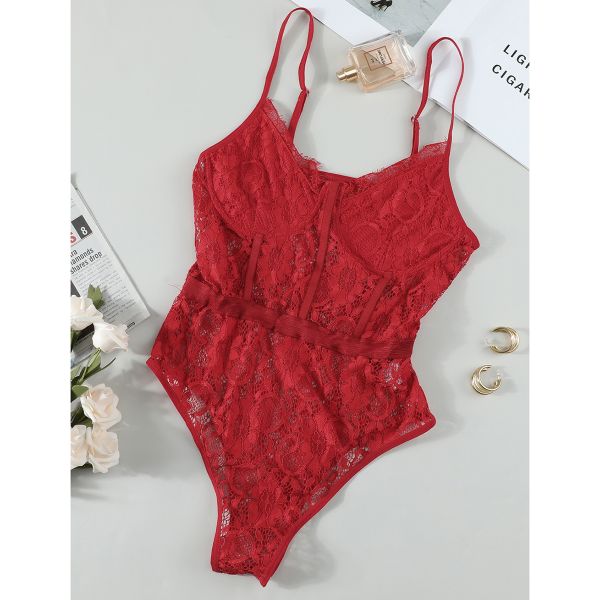 Michel Lace body punainen-8