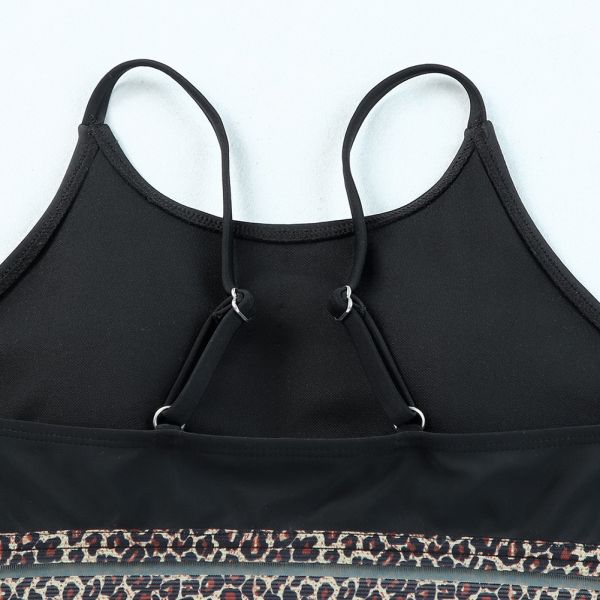 Leopard Mesh bikinisetti musta-6