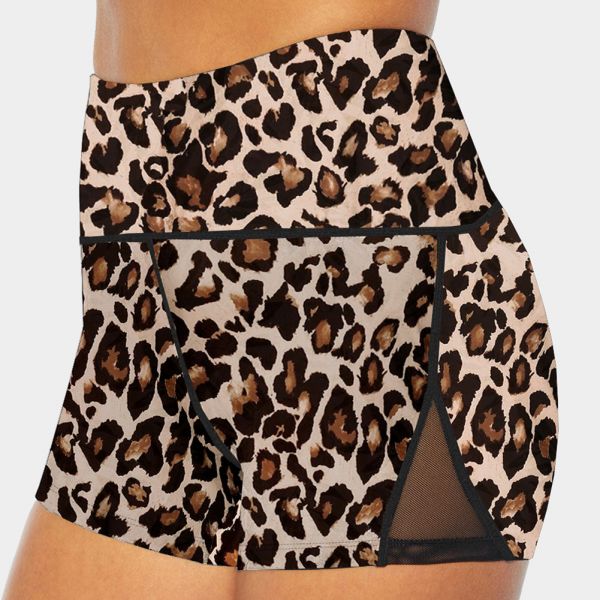Mesh Cutout bikinihousut leopardikuvio