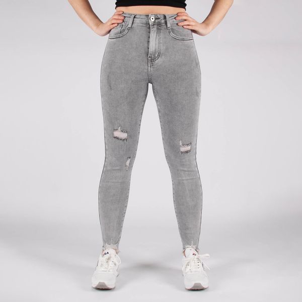 Secret Denim high waist stretchfarkut harmaa