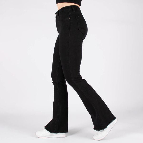 Secret Denim Flared stretchfarkut musta-1