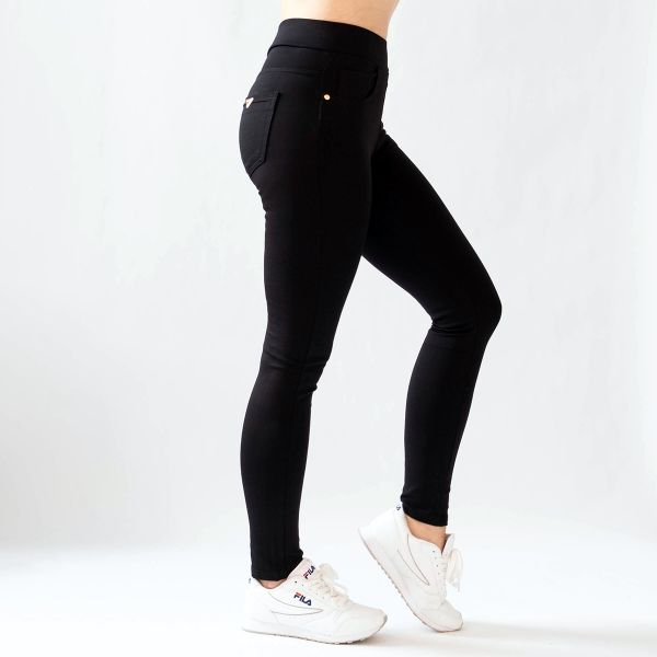Miss Bon stretch-housut musta-1