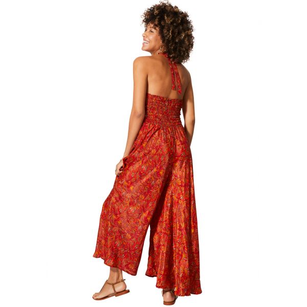 Shani jumpsuit punainen paisleykuvio-3