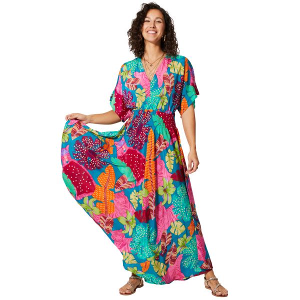 Delhi maksimekko mekko värikäs-2