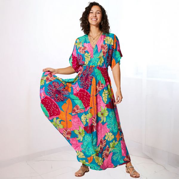 Delhi maksimekko mekko värikäs