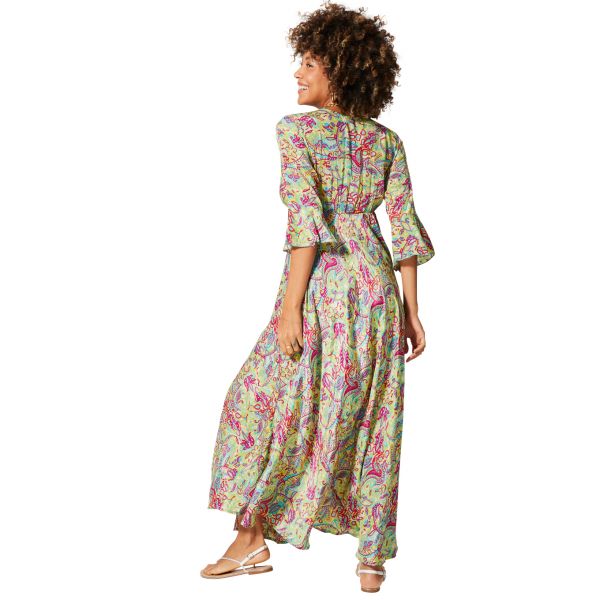 Neeraja maksimekko paisley/lime-3