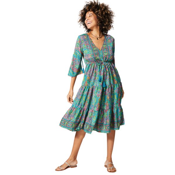 Ananta kesämekko paisley vihreä-2