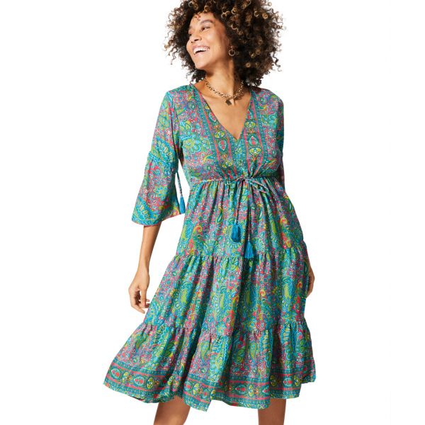 Ananta kesämekko paisley vihreä-3