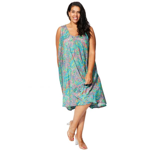 Araku Plus taskumekko paisley vihreä-3