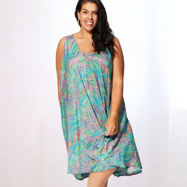 Araku Plus taskumekko paisley vihreä