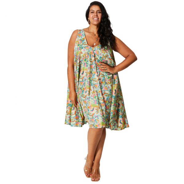Araku Plus taskumekko paisley vaaleanvihreä-3