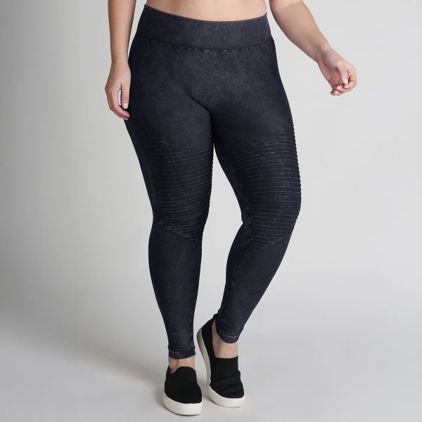 Nikibiki Vintage Moto leggingsit antiikkimusta