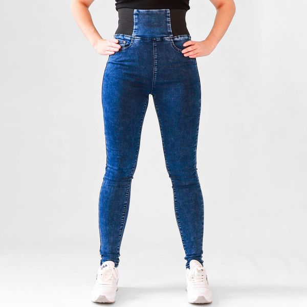 Miss&Queen High Waist stretchfarkut sininen-4