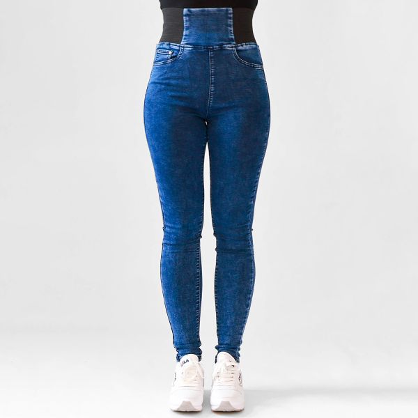 Miss&Queen High Waist stretchfarkut sininen-3