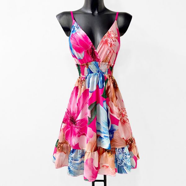 Elle Dydelle kuvioitu mekko pinkki