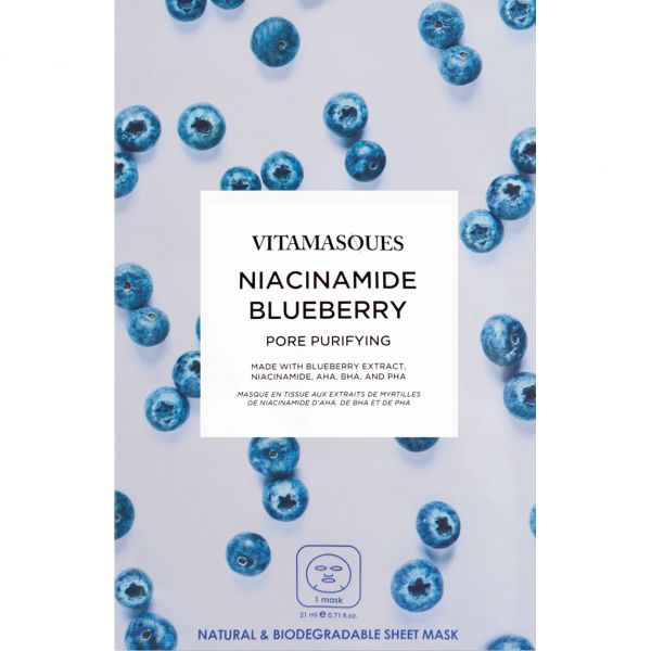 Vitamasque Niacinamide Blueberry kangasnaamio 21 ml-4