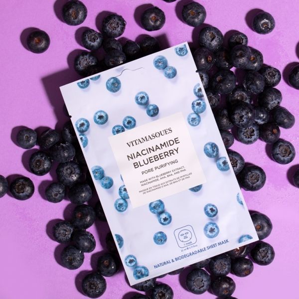 Vitamasque Niacinamide Blueberry kangasnaamio 21 ml-1