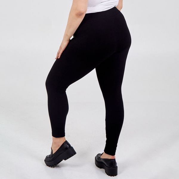 Nova Zip fleecevuoratut leggingsit musta-3