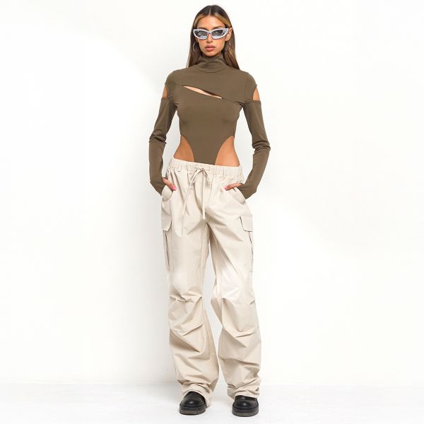 No Vacancy Parachute Wide housut beige-1