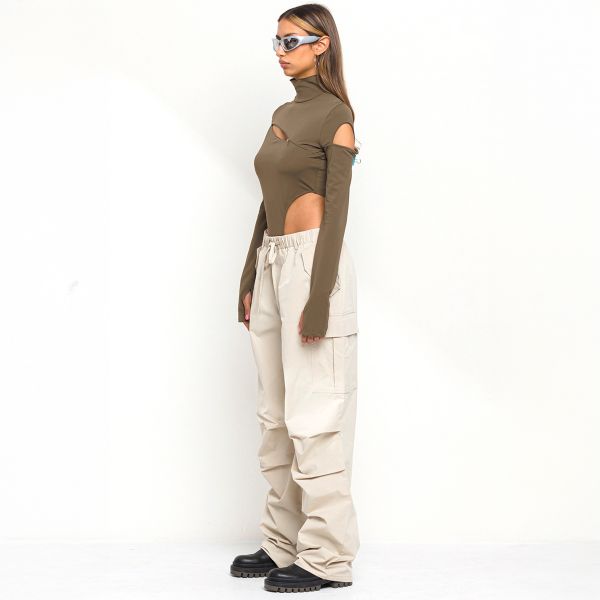 No Vacancy Parachute Wide housut beige-4