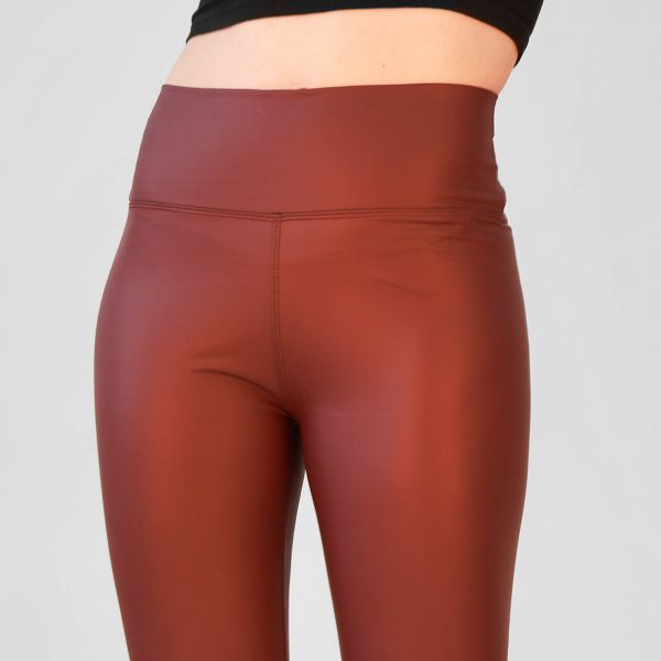 Willow leatherlook leggingsit burgundi-8