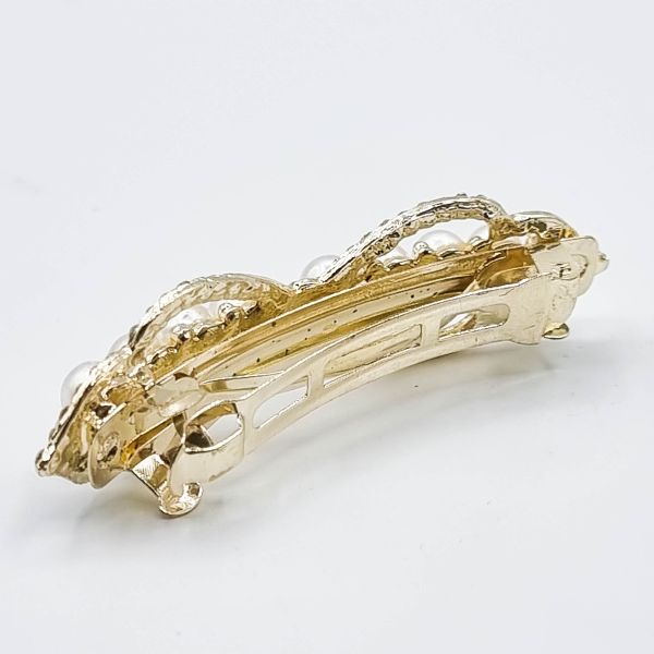 Hiussolki strasseilla ja helmillä 6.5 cm-2
