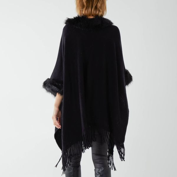 Qed LDN Zoa neuleponcho musta-3