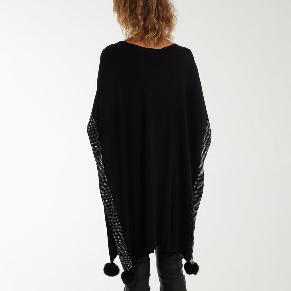 Qed LDN Eliz neuleponcho musta-4